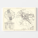 Vintage Map of the Long Beach Municipal Airport Vicinity, 1952