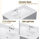 Bathroom Vanity With Single Sink, Combo Cabinet Undermount Sink, Bathroom Storage Cabinet With Two Doors And A Drawer, Soft Closing, Multifunctional Storage, Solid Wood Frame by HouseOfZazla