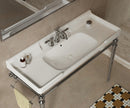 VICI 48" Bathroom Ceramic Basin with 3 Pre-Drilled Holes by HouseOfZazla