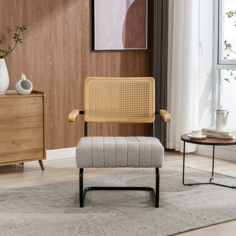 Accent Chair - Modern Industrial Slant Armchair with Metal Frame - Premium High Density Soft Single chair for Living Room Bedroom