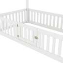 Wood House Bed With Fence And Door by HouseOfZazla