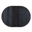 5 Piece Dining Set Extendable Round Table And 4 Chairs - Black / Oak by HouseOfZazla