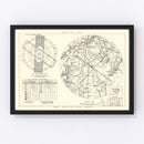 Vintage Map of the Dover Air Force Base Vicinity, 1952