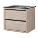 24" Bathroom Vanity, With Black Ceramic Sink And 2 Soft Close Drawers (BLO-G-BL9060BK)W1286S