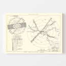 Vintage Map of the Great Falls Air Force Base Vicinity, 1951