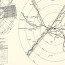 Vintage Map of the Great Falls Air Force Base Vicinity, 1951