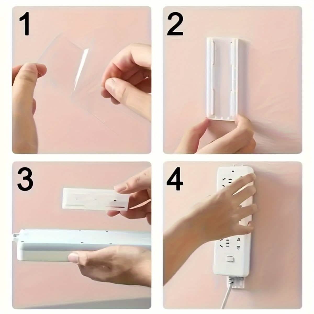 2-Pack Removable Wall Decals – Space-Saving Organizer for Surge Protectors, photo 5 of 5
