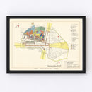 Vintage Map of Westover Air Force Base, 1951
