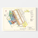 Vintage Map of Barksdale Air Force Base, 1952