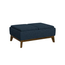 Reversible Tray Ottoman - Blue by HouseOfZazla