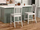Slat Back Counter Stools (Set of 2) - White