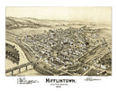 Vintage Map of Mifflintown, Pennsylvania 1895