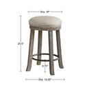 Swivel Counter Stool - Cream / Reclaimed Gray by HouseOfZazla