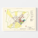 Vintage Map of Campbell Air Force Base, 1952