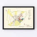 Vintage Map of Campbell Air Force Base, 1952