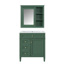 Bathroom Vanity With Medicine Cabinet, Royal Mirror Cabinet, Modern Bathroom Storage Cabinet With 2 Soft Closing Doors And 4 Drawers by HouseOfZazla