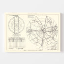 Vintage Map of the Carswell Air Force Base Vicinity, 1952