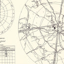Vintage Map of the Carswell Air Force Base Vicinity, 1952