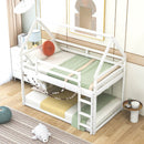 Low Bunk Bed With House Shaped Frame And Ladder by Unique Piece Furniture