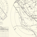Vintage Map of the Castle Air Force Base Vicinity, 1952