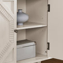 33.6' Retro Wooden Sideboard Buffet Cabinet with Storage