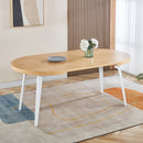 Extendable Dining Table with Metal Legs