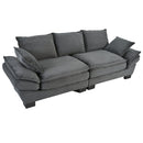 U-Style 85.4" Modern Curved Sofa