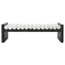 62.8" Modern Chenille Upholstered Bench