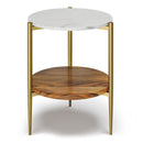 Wagner - Round Marble & Wood Table by HouseOfZazla