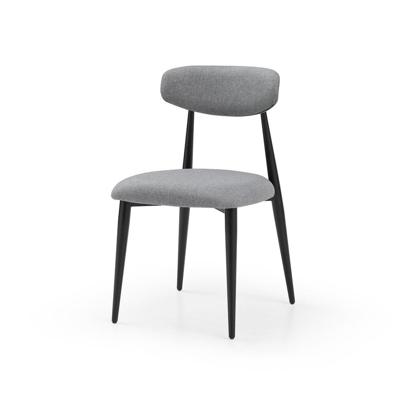 (Set of 6) Dining Chairs, Upholstered Chairs with Metal Legs for Kitchen Dining Room, Grey