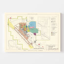 Vintage Map of Davis-Monthan Air Force Base, 1951
