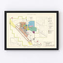 Vintage Map of Davis-Monthan Air Force Base, 1951