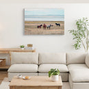 Horse Framed Wall Art Decor for Living Room - Denim Brown by HouseOfZazla