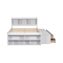 Bed With Bookcase Headboard, Under Bed Storage Drawers And Bed End Storage Case by HouseOfZazla