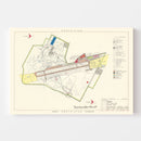 Vintage Map of Gray Air Force Base, 1951