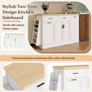 Kitchen Sideboard With Sliding Door Cabinet, 3 Tier Spice Rack by HouseOfZazla