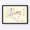 Vintage Map of Gray Air Force Base, 1951