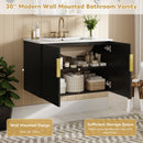 Bathroom Vanity With Sink, Rectangular Storage Cabinet With 2 Soft Closing Doors by Unique Piece Furniture
