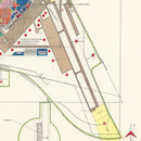 Vintage Map of Lake Charles Air Force Base, 1951