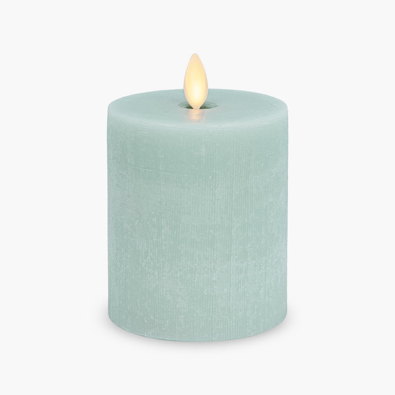 Chalky Linen Fresh Mint Flameless Candle Pillar