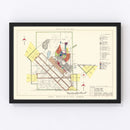 Vintage Map of Lakeland Air Force Base, 1952