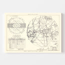 Vintage Map of the Lakeland Air Force Base Vicinity, 1952