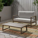 Belgian - Loveseat & Coffee Table Set With Water Resistant Cushions