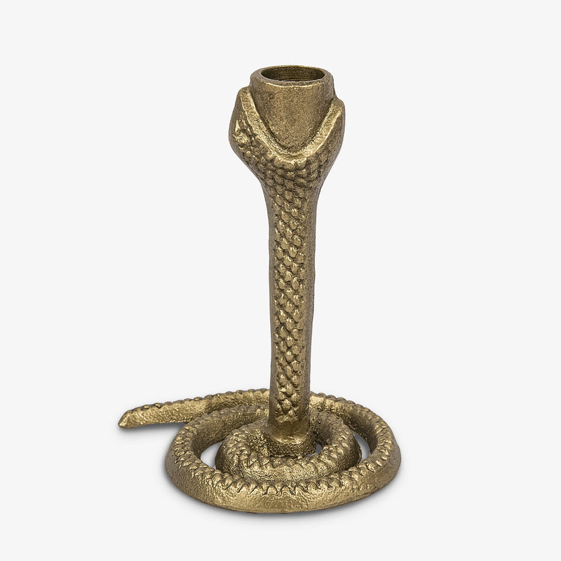 Brass Wrought Iron Snake Taper Holder