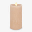 Irish Cream Chalky Linen Flameless Candle Pillar