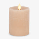 Irish Cream Chalky Linen Flameless Candle Pillar