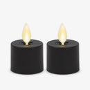 Black Flameless Candle Tealights - Set of 2