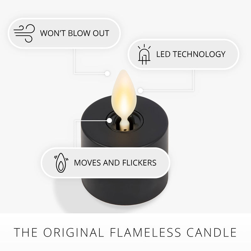 Black Flameless Candle Tealights - Set of 2