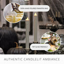 White Wax Drip Flameless Candle Taper