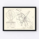 Vintage Map of the Limestone Air Force Base Vicinity, 1951